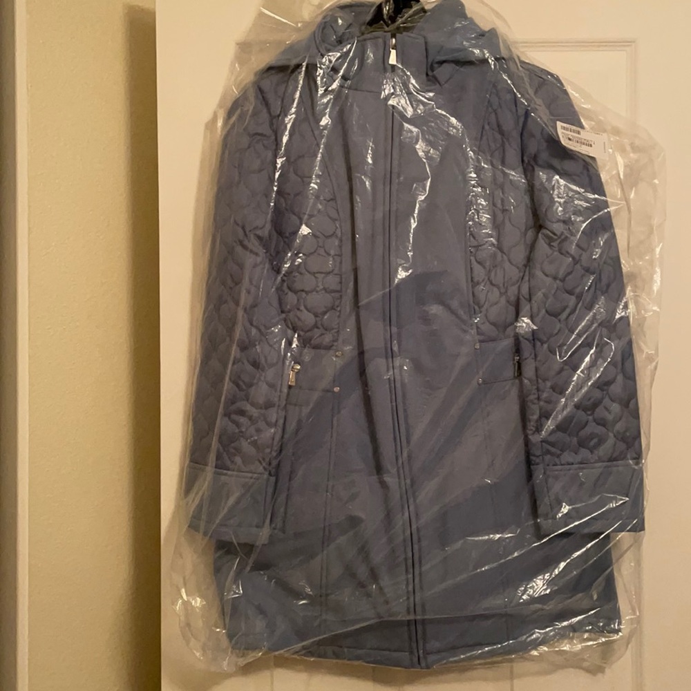 Shell Coat w/ Quilted Puffer Vintage Blue XS 3in1